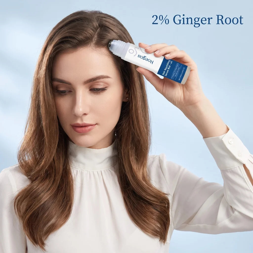 Rosemary Ginger Roll-on Hair Serum Aloe Extract Nourish Scalp Ease Dry Tightness Soft Follicle Portable Targeted Daily Hair Care